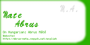 mate abrus business card