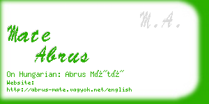 mate abrus business card